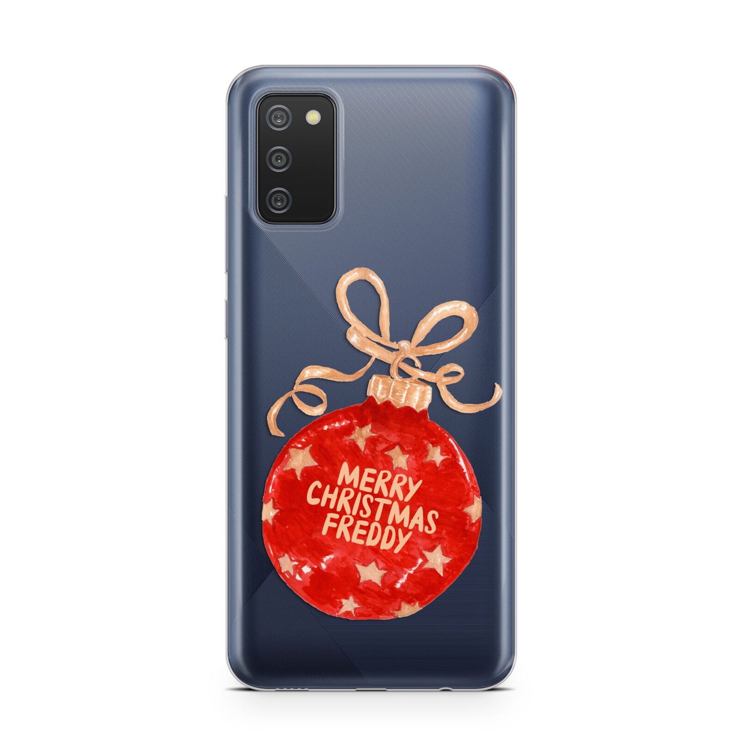 Christmas Bauble Personalised Samsung A02s Case