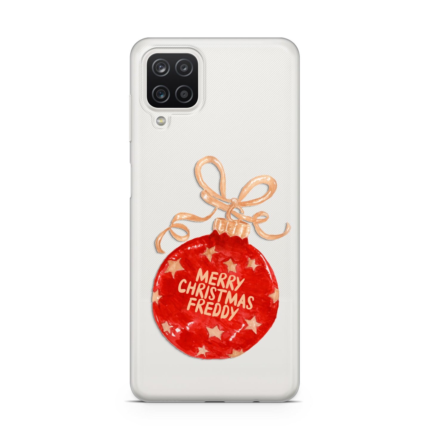 Christmas Bauble Personalised Samsung A12 Case