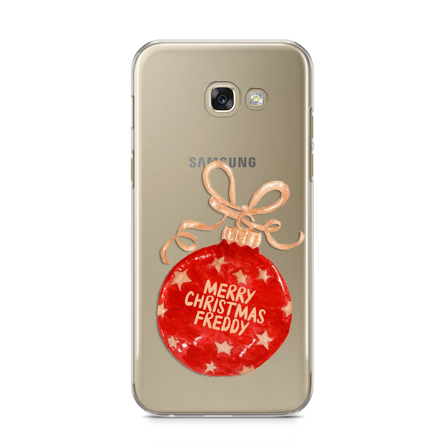 Christmas Bauble Personalised Samsung Galaxy A5 2017 Case on gold phone