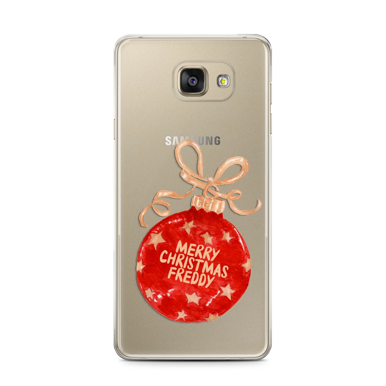 Christmas Bauble Personalised Samsung Galaxy A7 2016 Case on gold phone