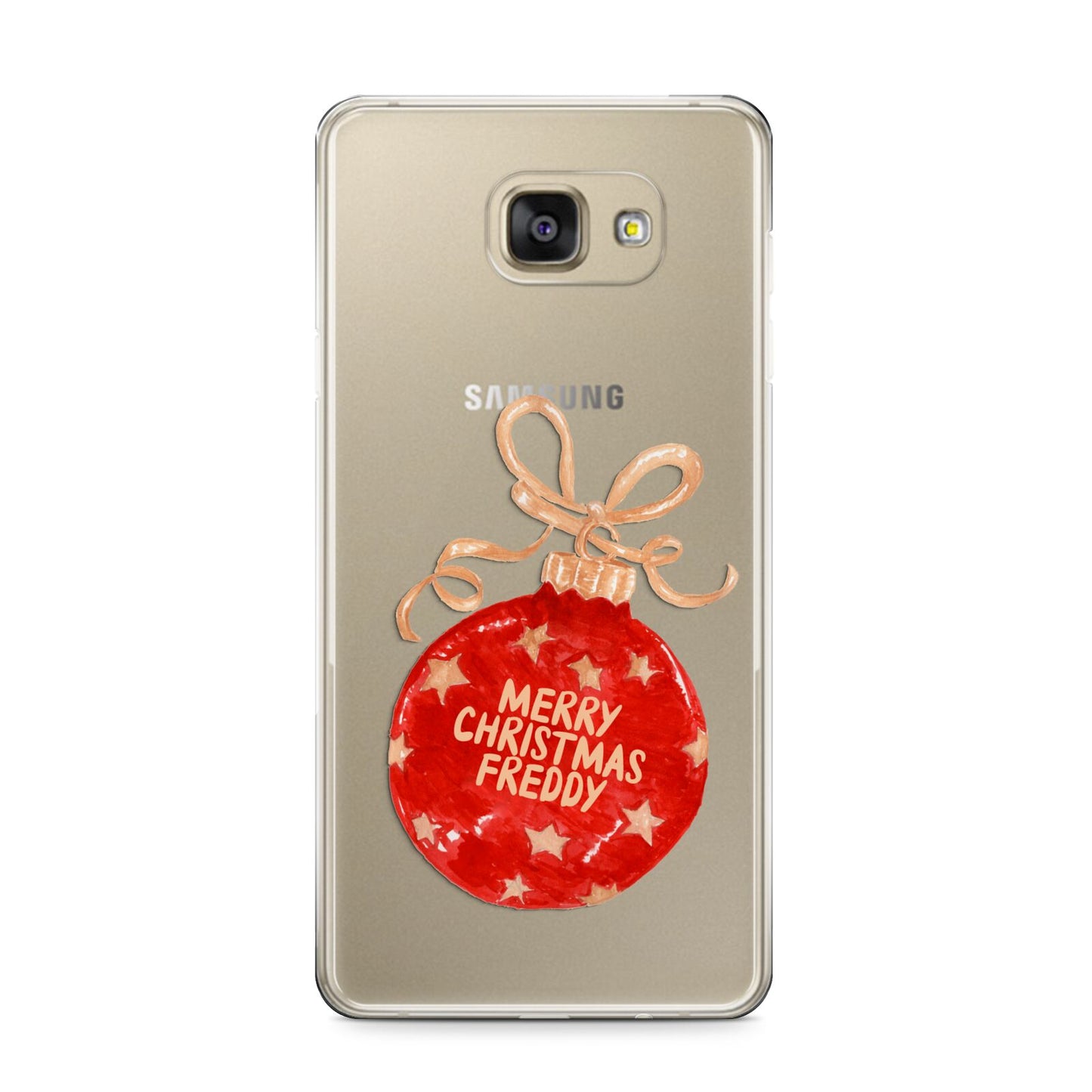 Christmas Bauble Personalised Samsung Galaxy A9 2016 Case on gold phone