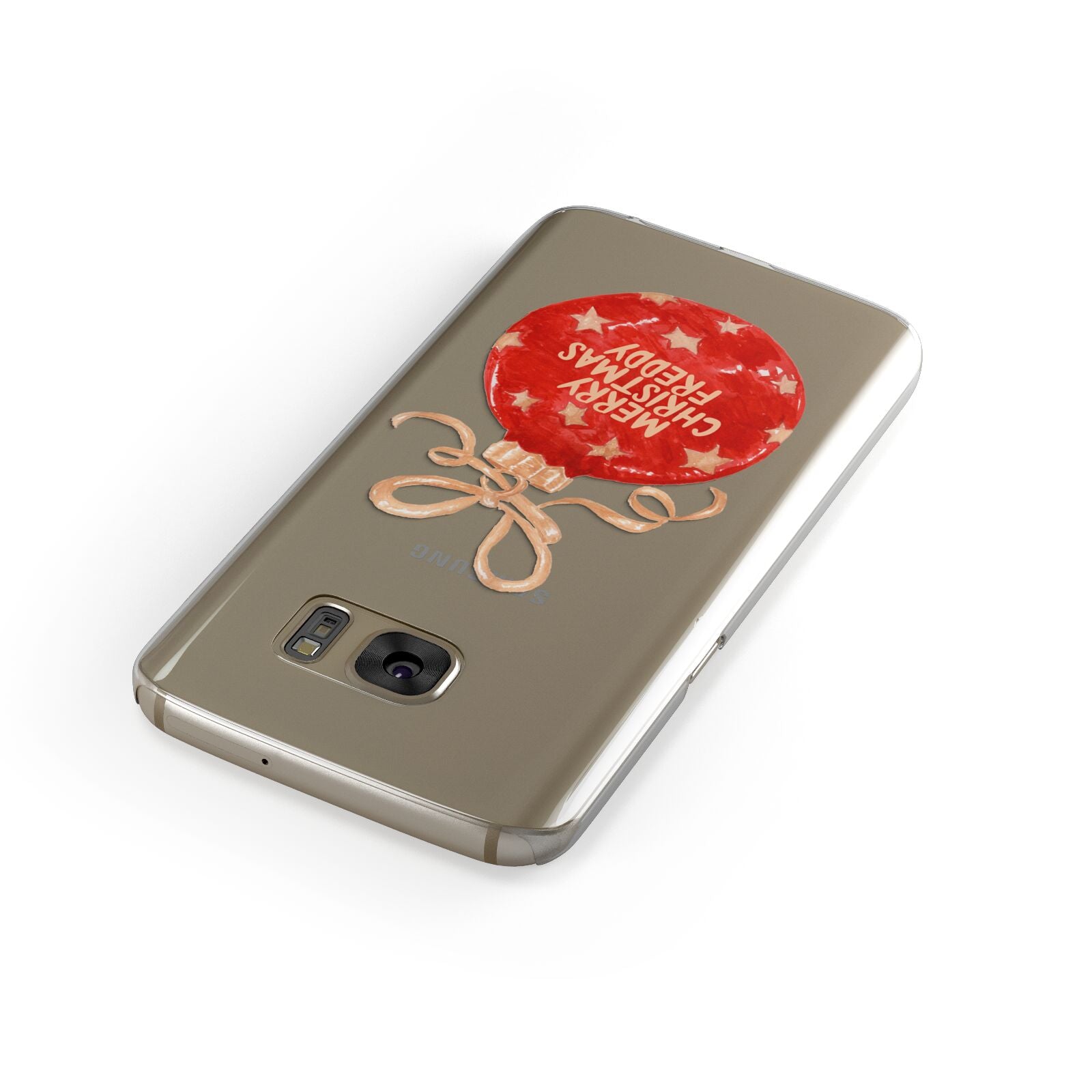 Christmas Bauble Personalised Samsung Galaxy Case Front Close Up