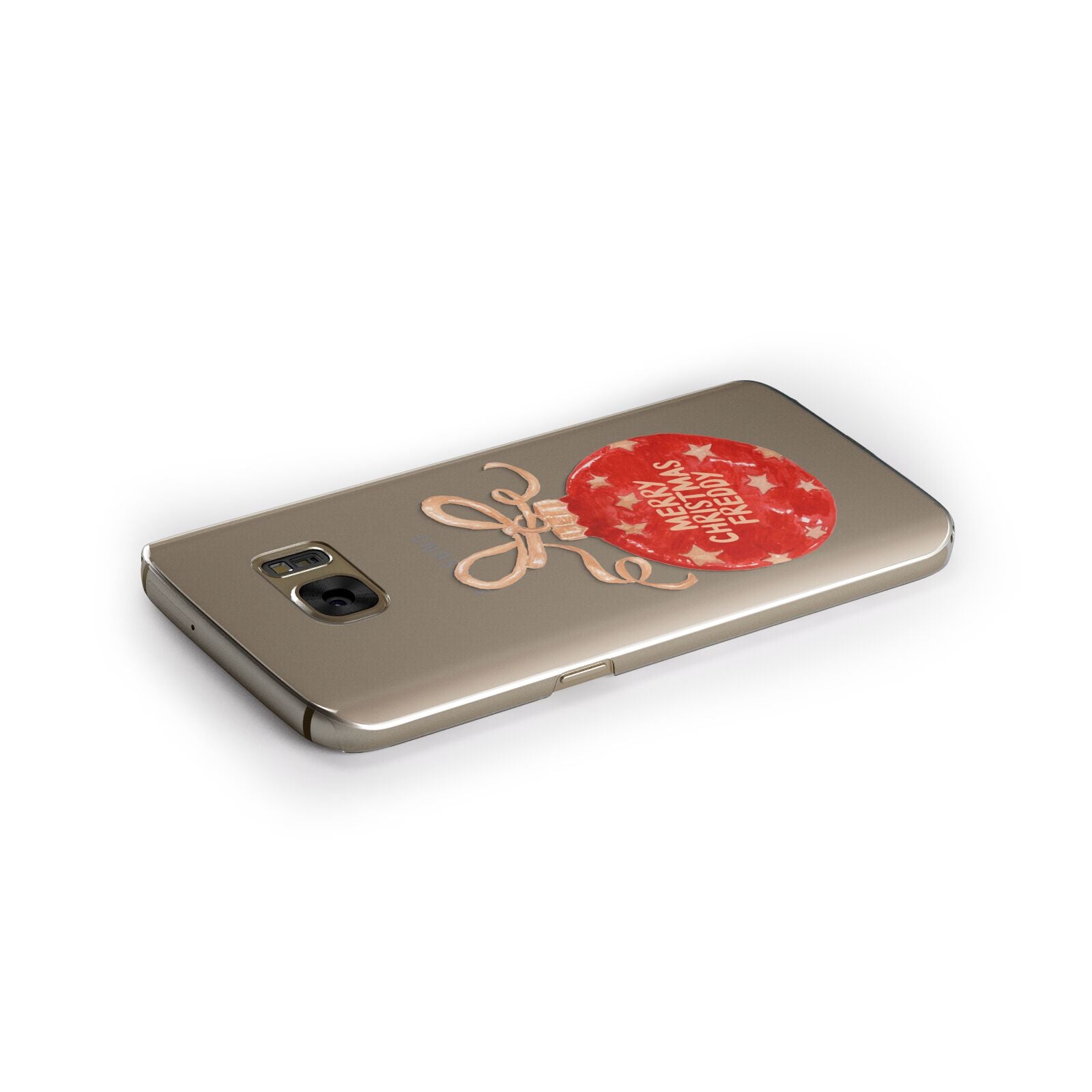 Christmas Bauble Personalised Samsung Galaxy Case Side Close Up