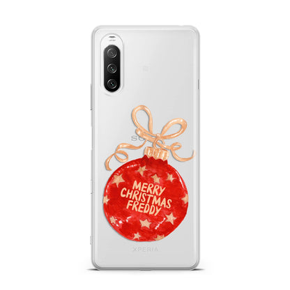 Christmas Bauble Personalised Sony Xperia 10 III Case
