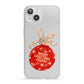 Christmas Bauble Personalised iPhone 13 Clear Bumper Case