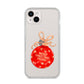 Christmas Bauble Personalised iPhone 14 Plus Clear Tough Case Starlight
