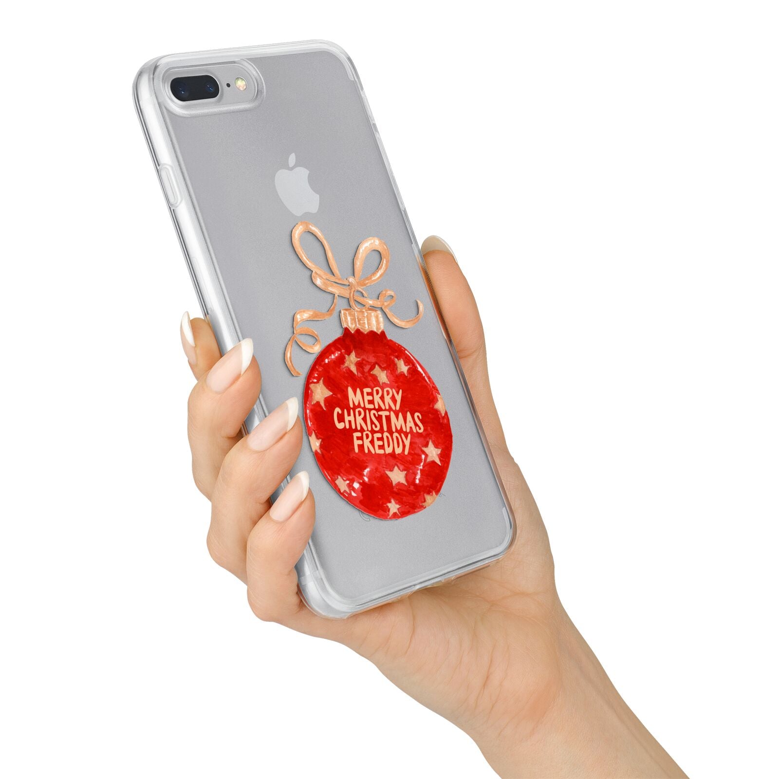 Christmas Bauble Personalised iPhone 7 Plus Bumper Case on Silver iPhone Alternative Image