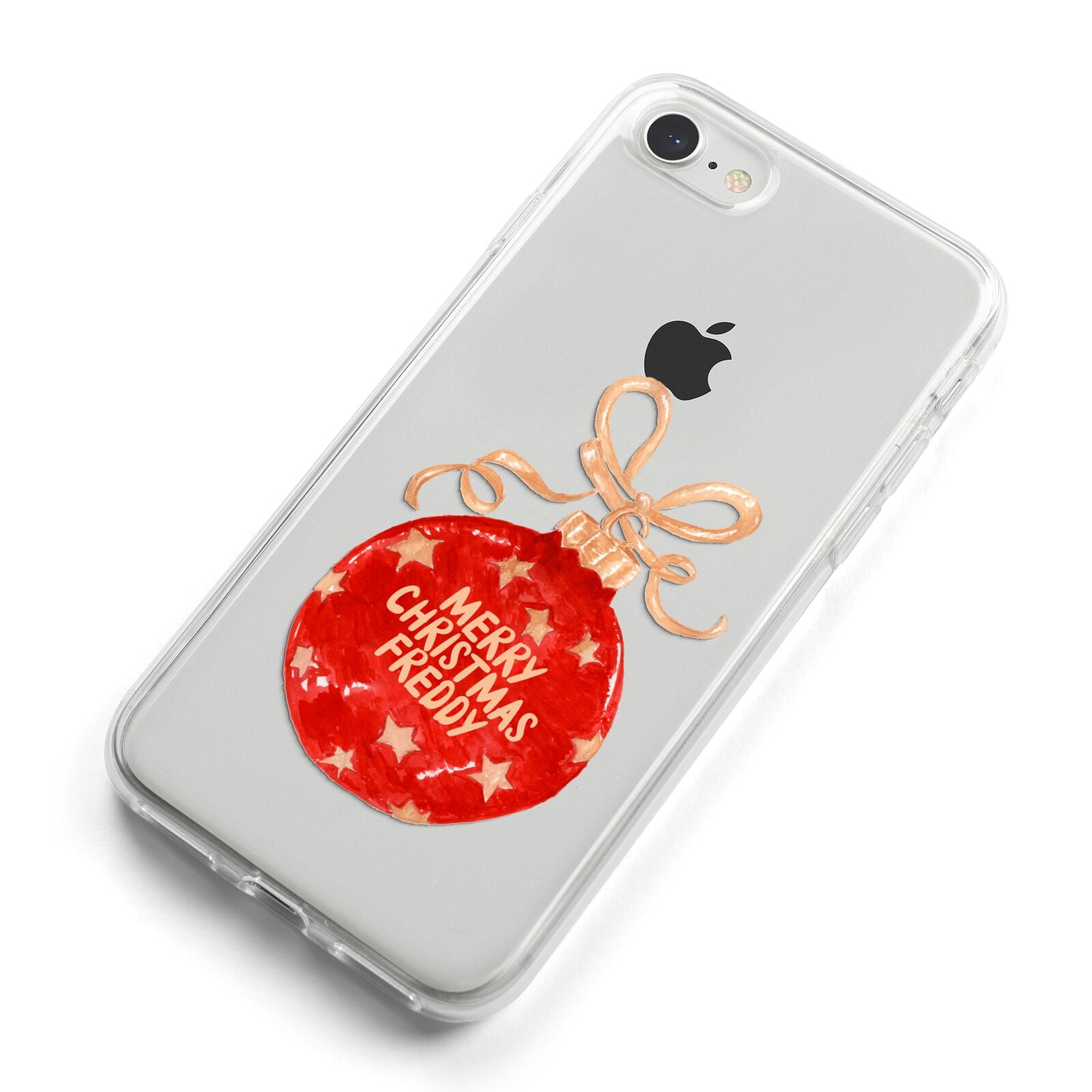 Christmas Bauble Personalised iPhone 8 Bumper Case on Silver iPhone Alternative Image
