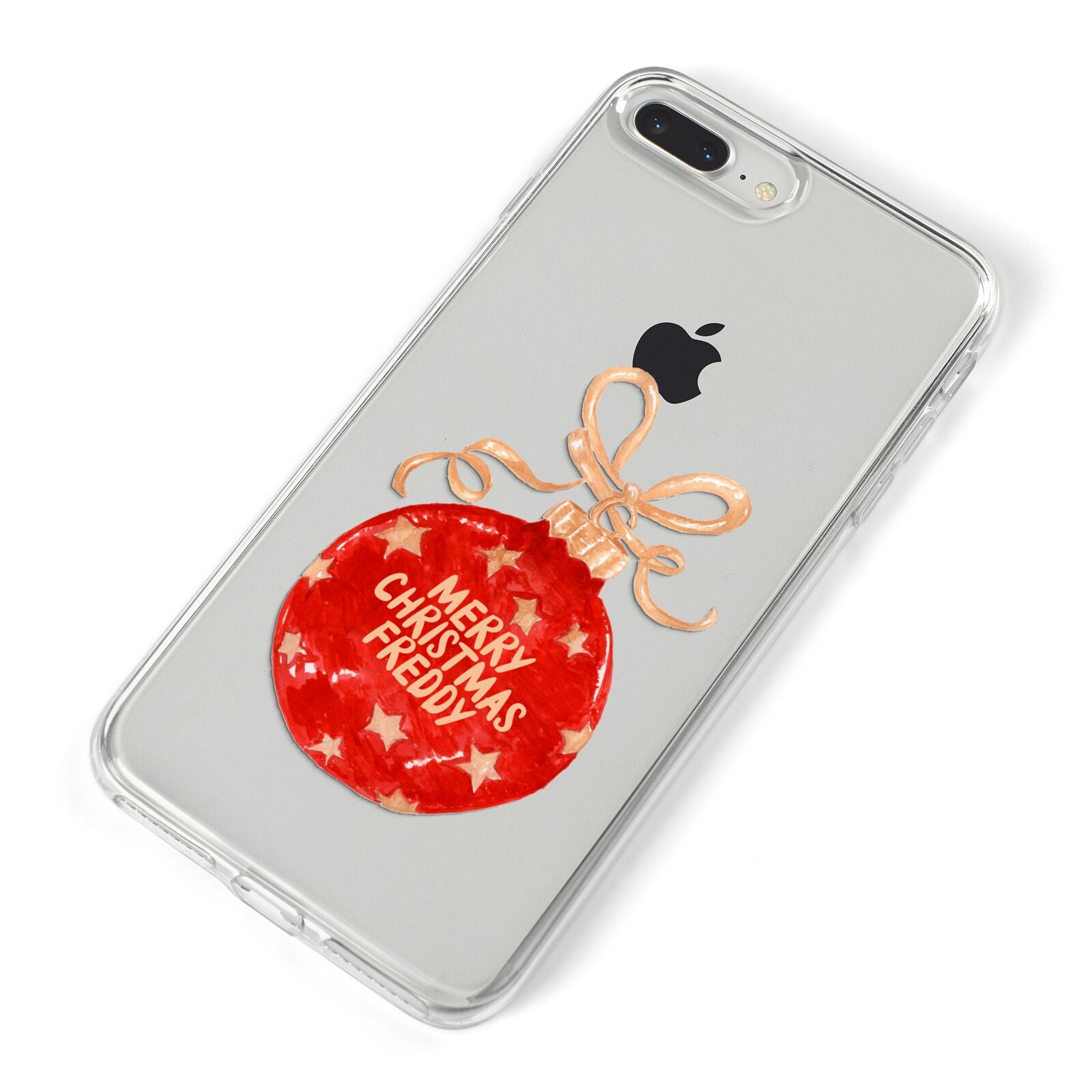 Christmas Bauble Personalised iPhone 8 Plus Bumper Case on Silver iPhone Alternative Image