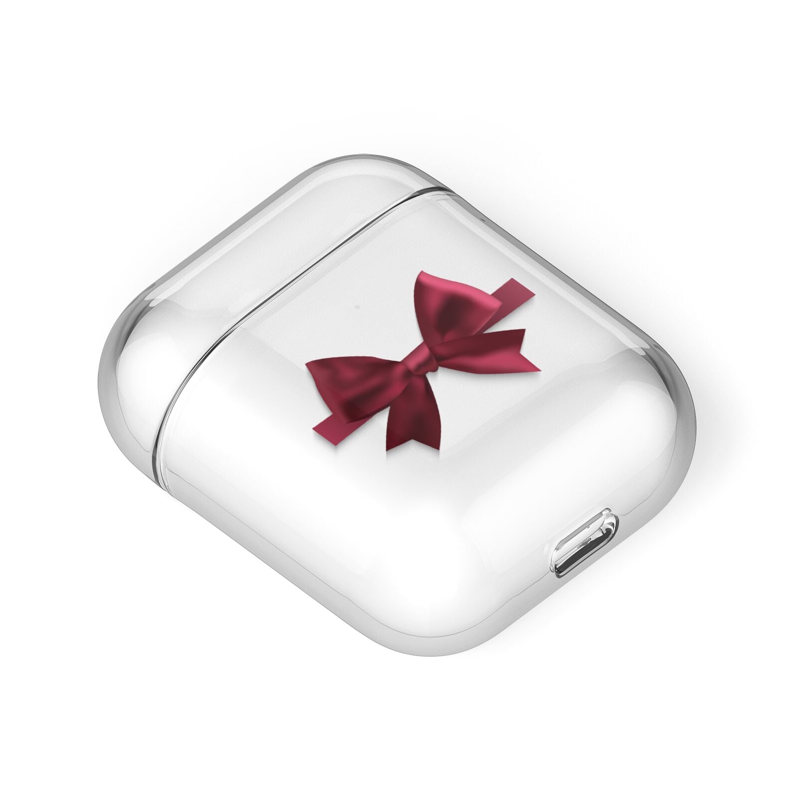 Christmas Bow AirPods Case Laid Flat