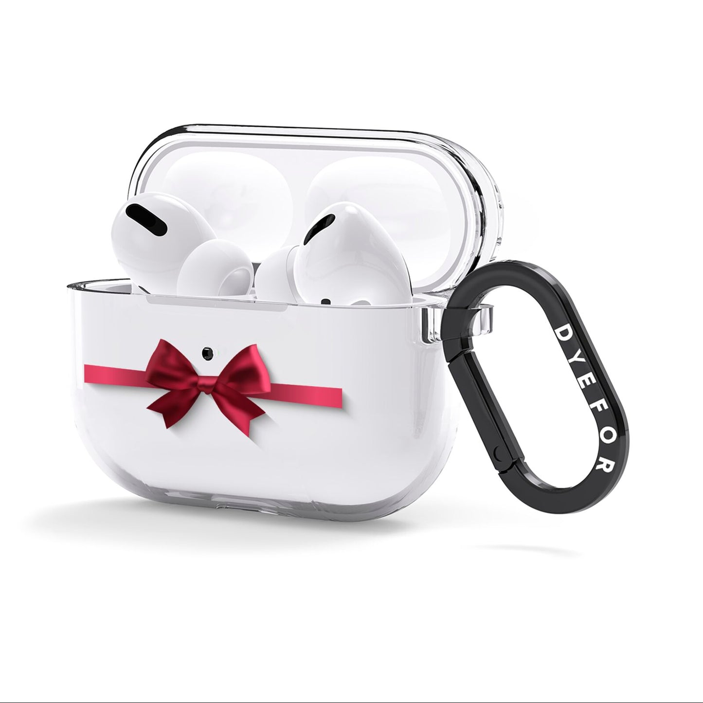 Christmas Bow AirPods Clear Case 3rd Gen Side Image