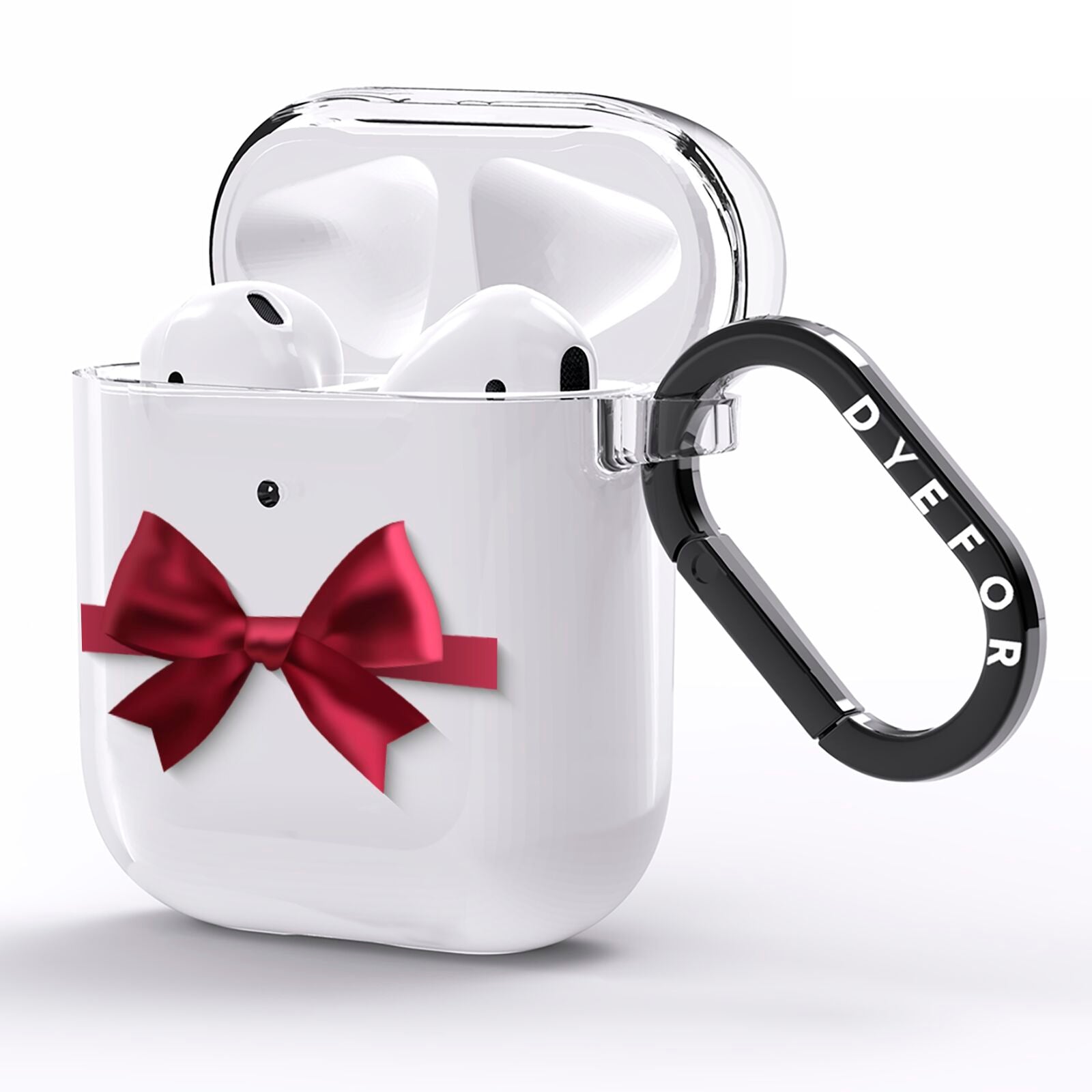 Christmas Bow AirPods Clear Case Side Image