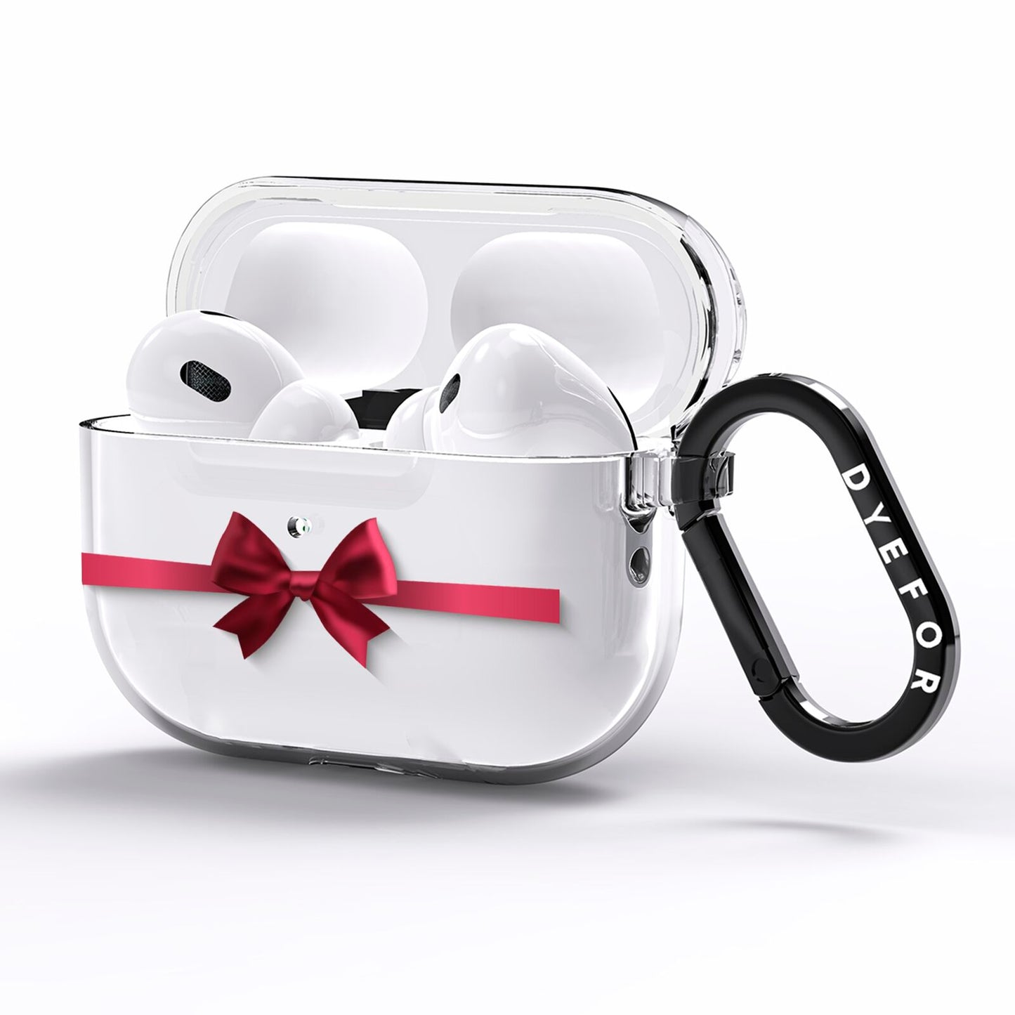 Christmas Bow AirPods Pro Clear Case Side Image