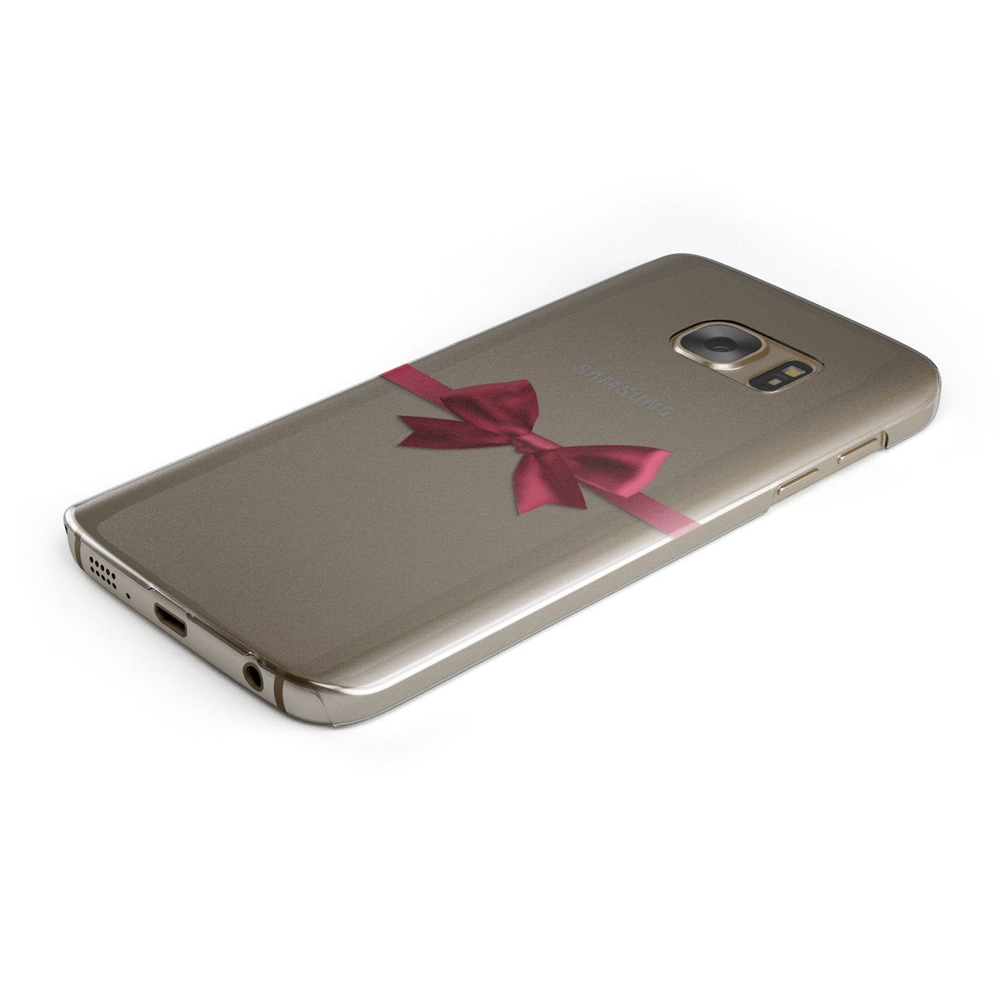 Christmas Bow Protective Samsung Galaxy Case Angled Image