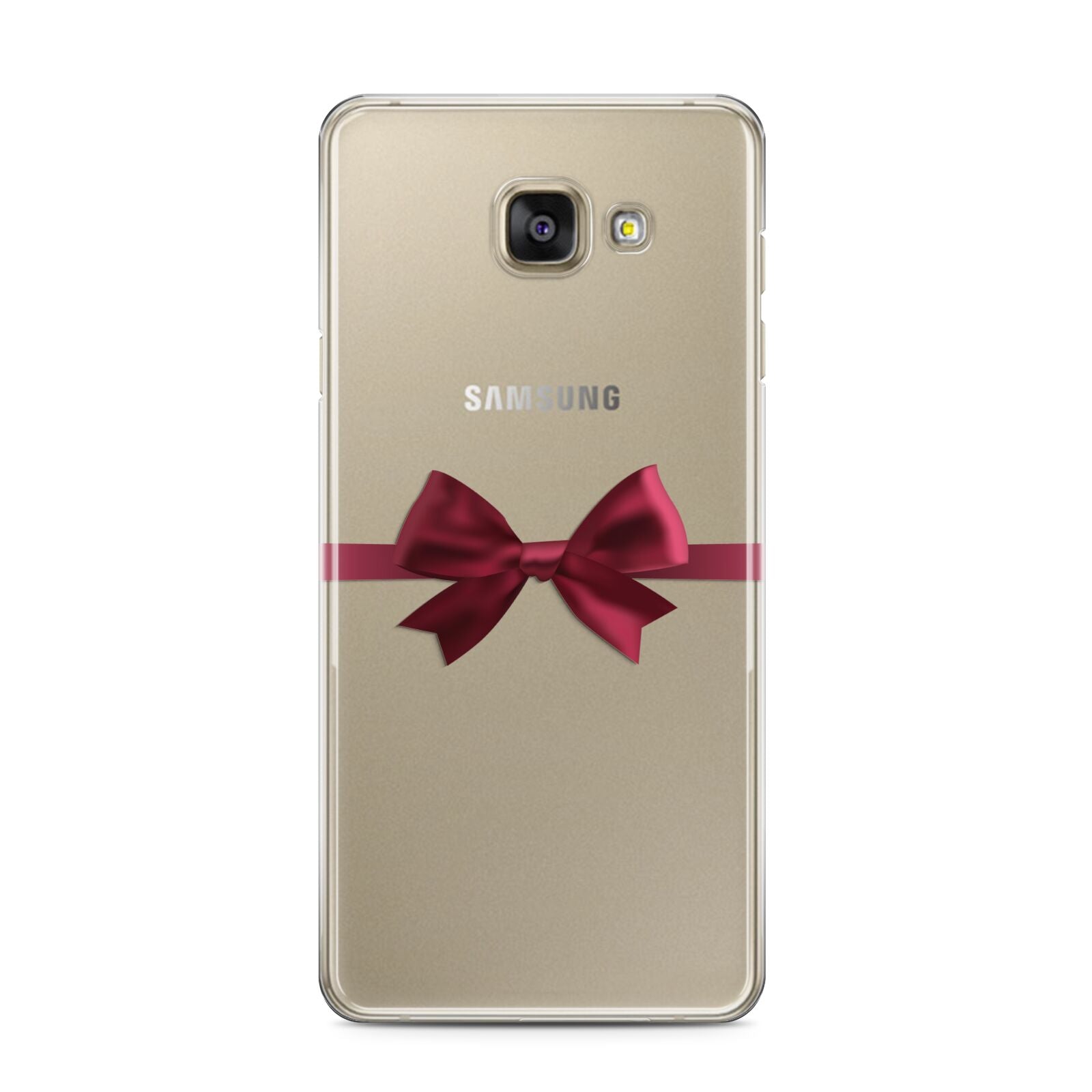 Christmas Bow Samsung Galaxy A3 2016 Case on gold phone