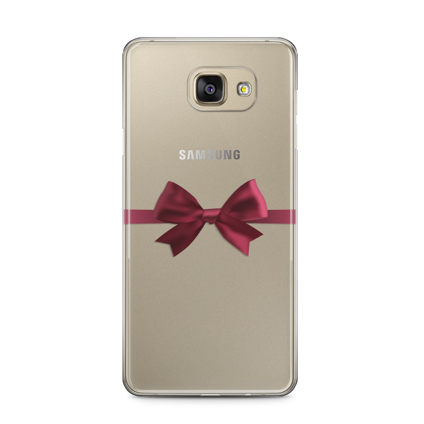 Christmas Bow Samsung Galaxy A5 2016 Case on gold phone