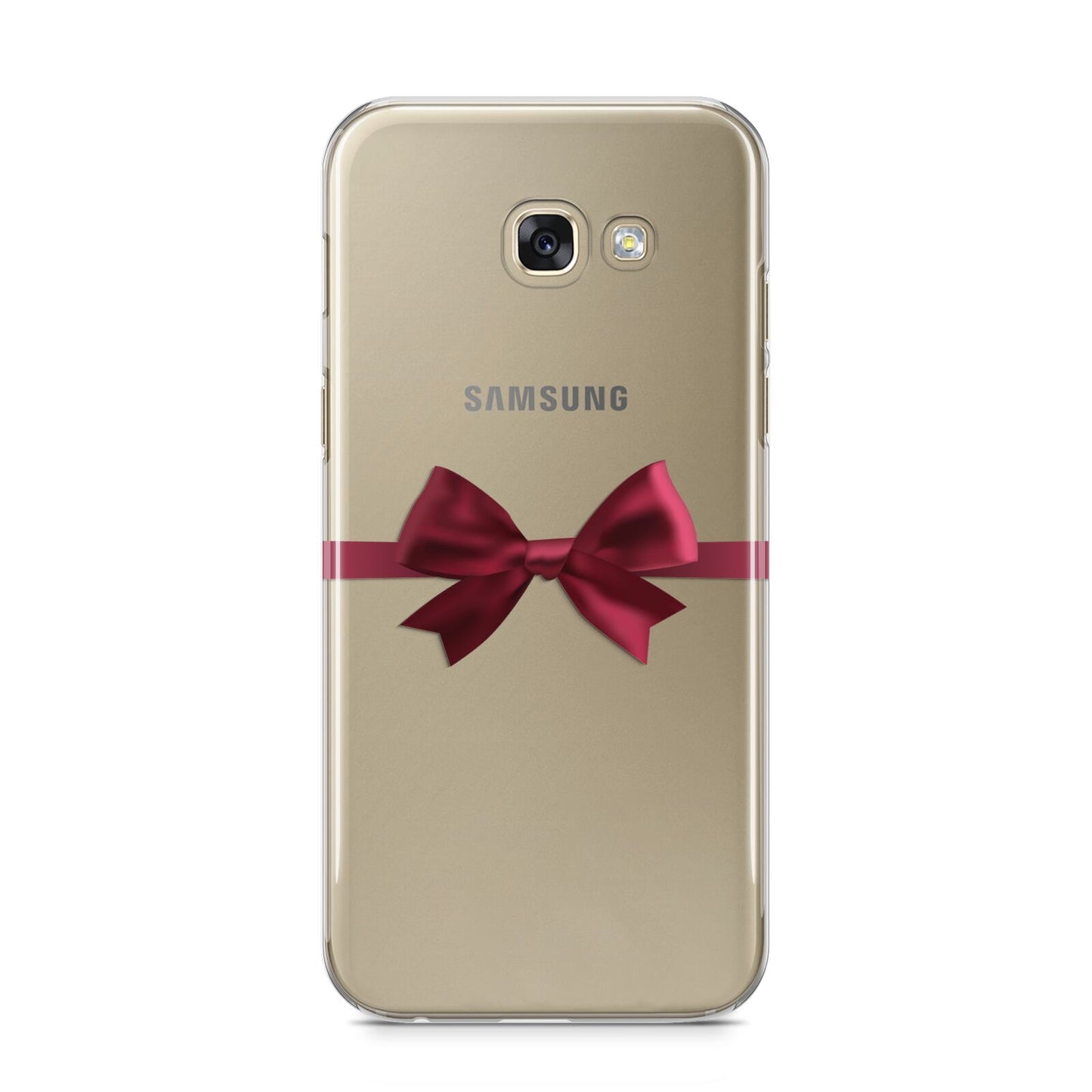 Christmas Bow Samsung Galaxy A5 2017 Case on gold phone