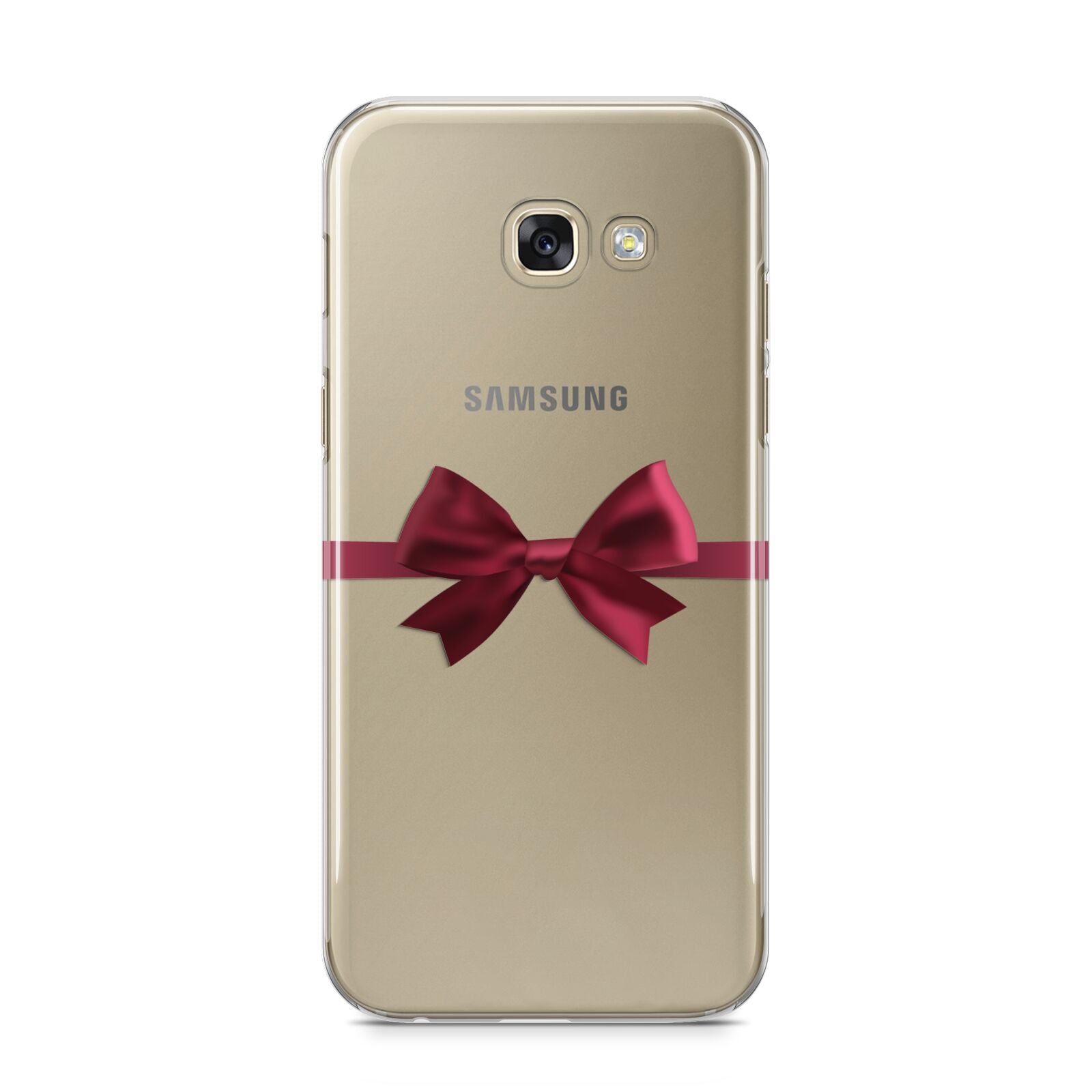 Christmas Bow Samsung Galaxy A5 2017 Case on gold phone