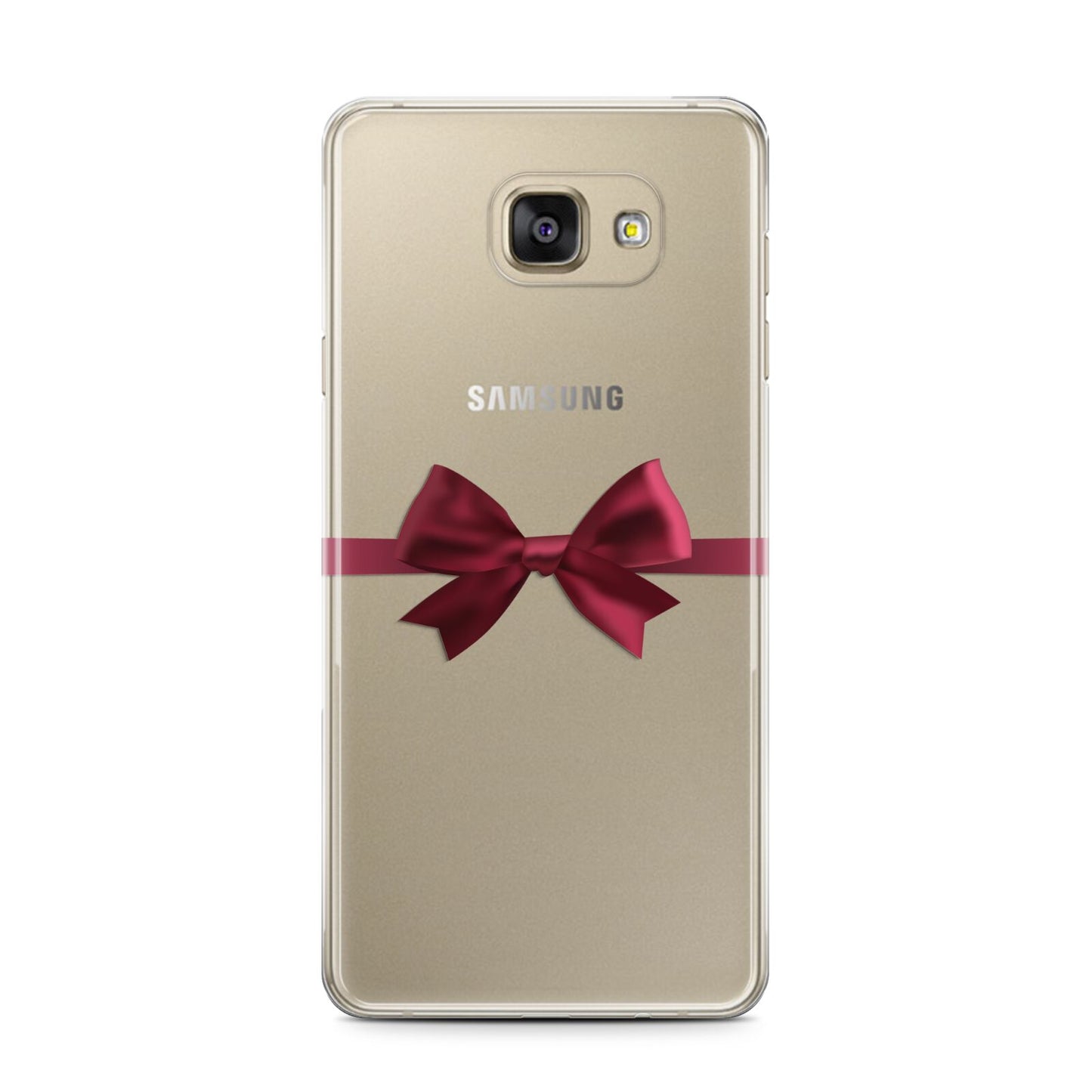 Christmas Bow Samsung Galaxy A7 2016 Case on gold phone