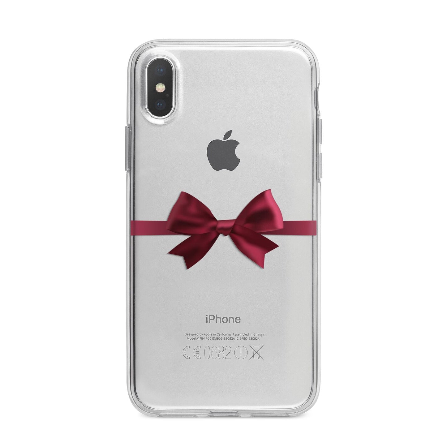 Christmas Bow iPhone X Bumper Case on Silver iPhone Alternative Image 1