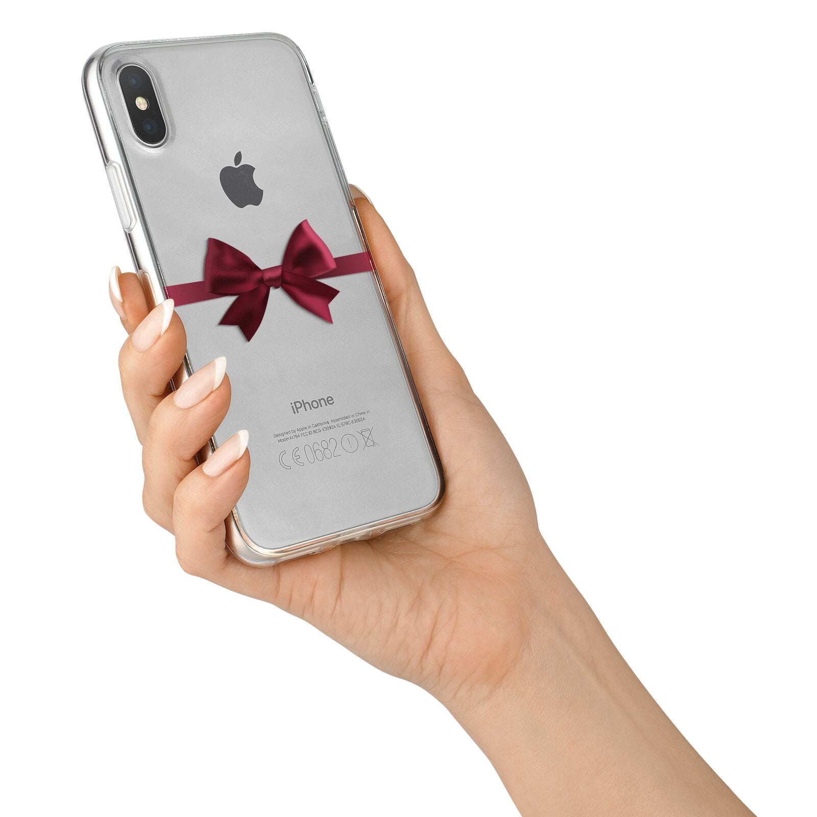 Christmas Bow iPhone X Bumper Case on Silver iPhone Alternative Image 2