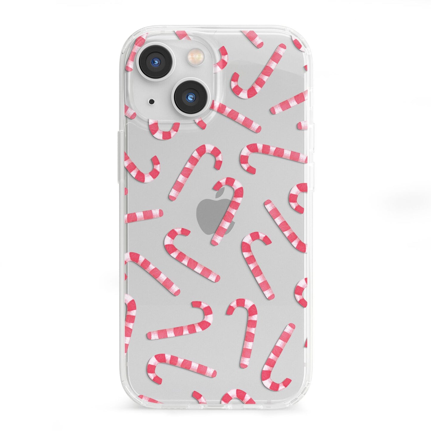 Christmas Candy Cane iPhone 13 Mini Clear Bumper Case