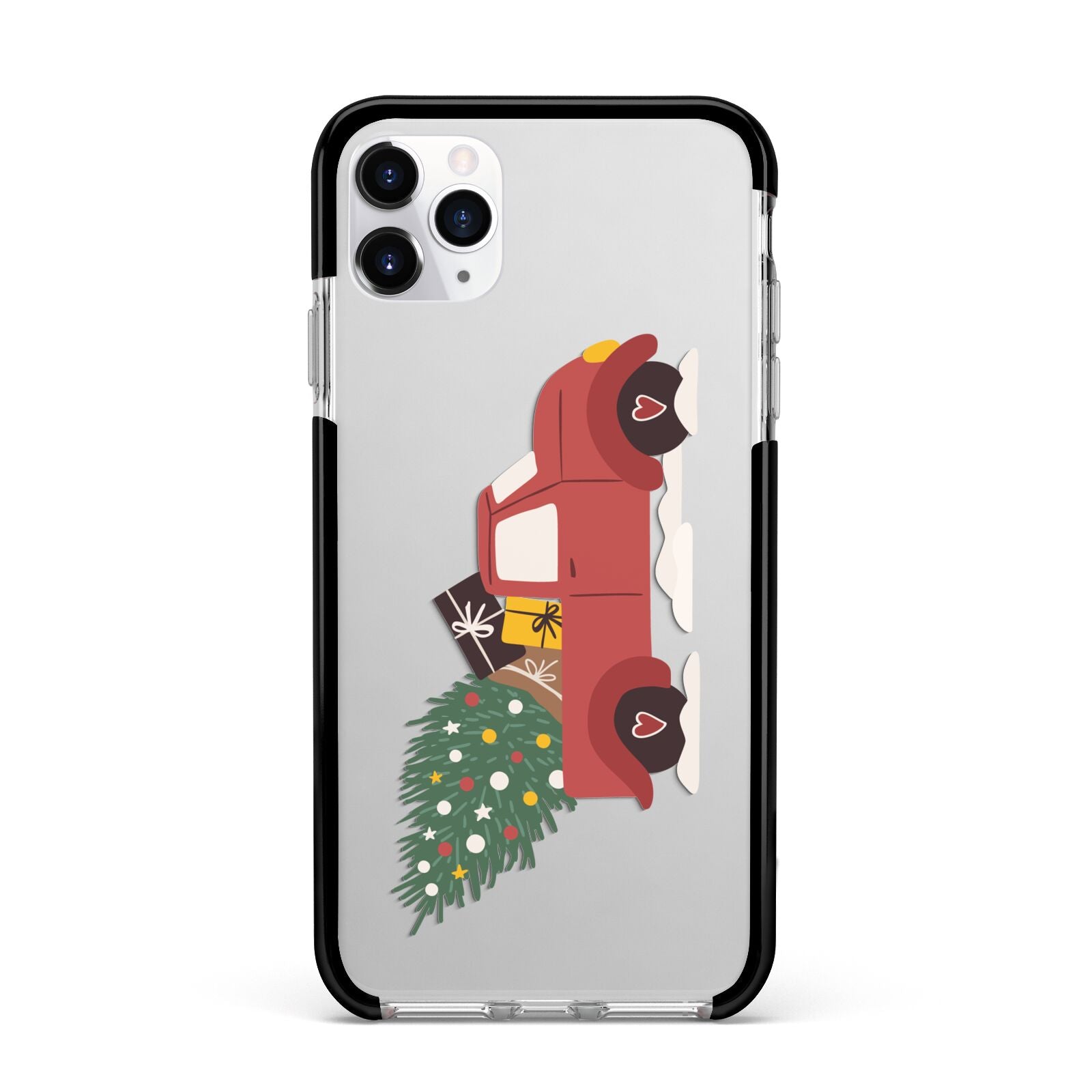 Christmas Car Apple iPhone 11 Pro Max in Silver with Black Impact Case