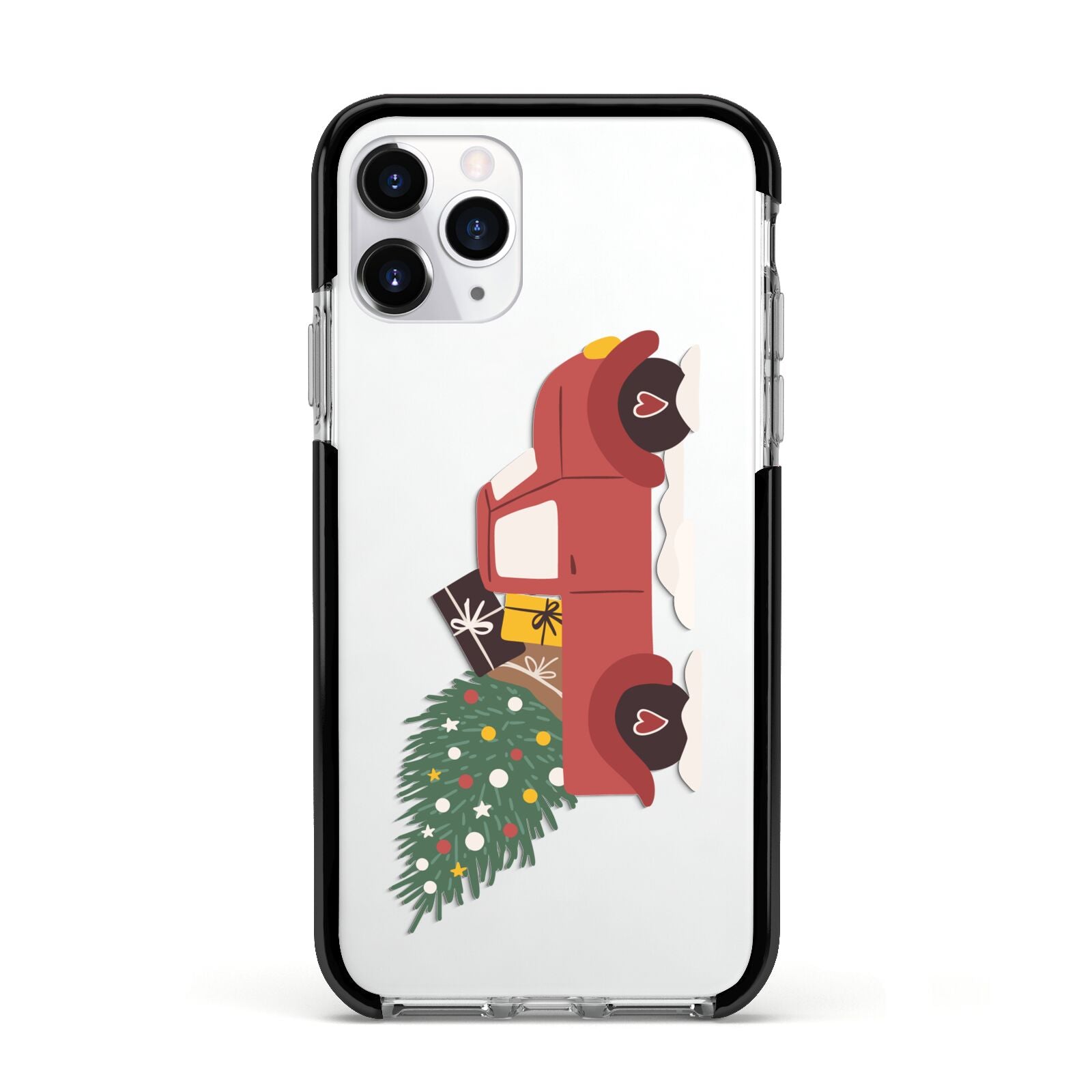 Christmas Car Apple iPhone 11 Pro in Silver with Black Impact Case