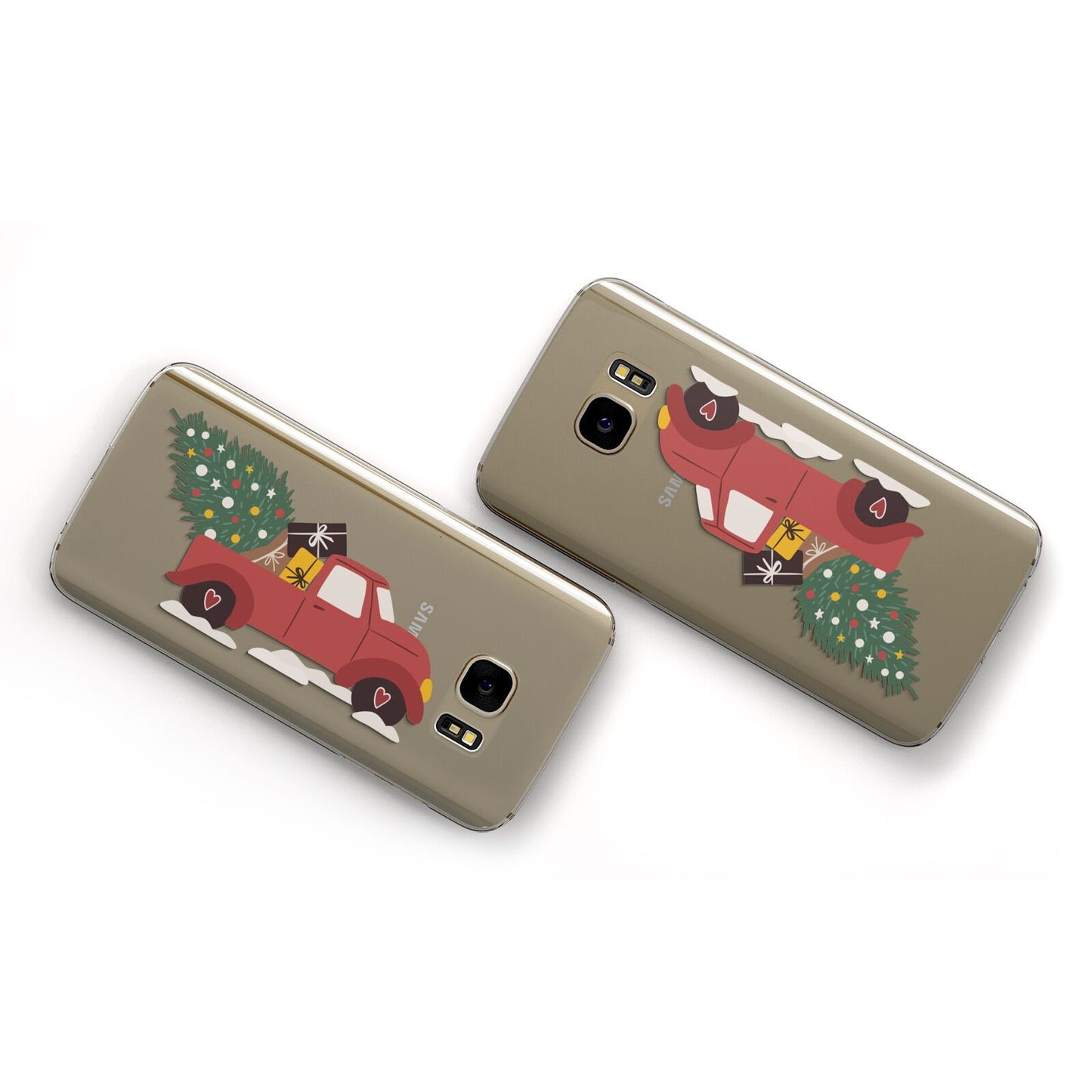 Christmas Car Samsung Galaxy Case Flat Overview
