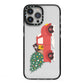 Christmas Car iPhone 13 Pro Max Black Impact Case on Silver phone