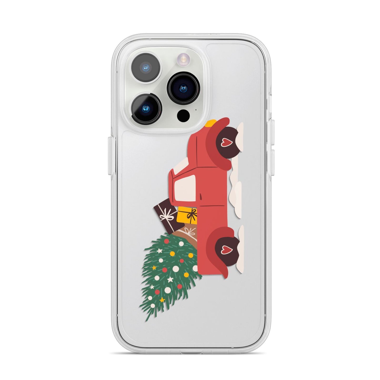 Christmas Car iPhone 14 Pro Clear Tough Case Silver