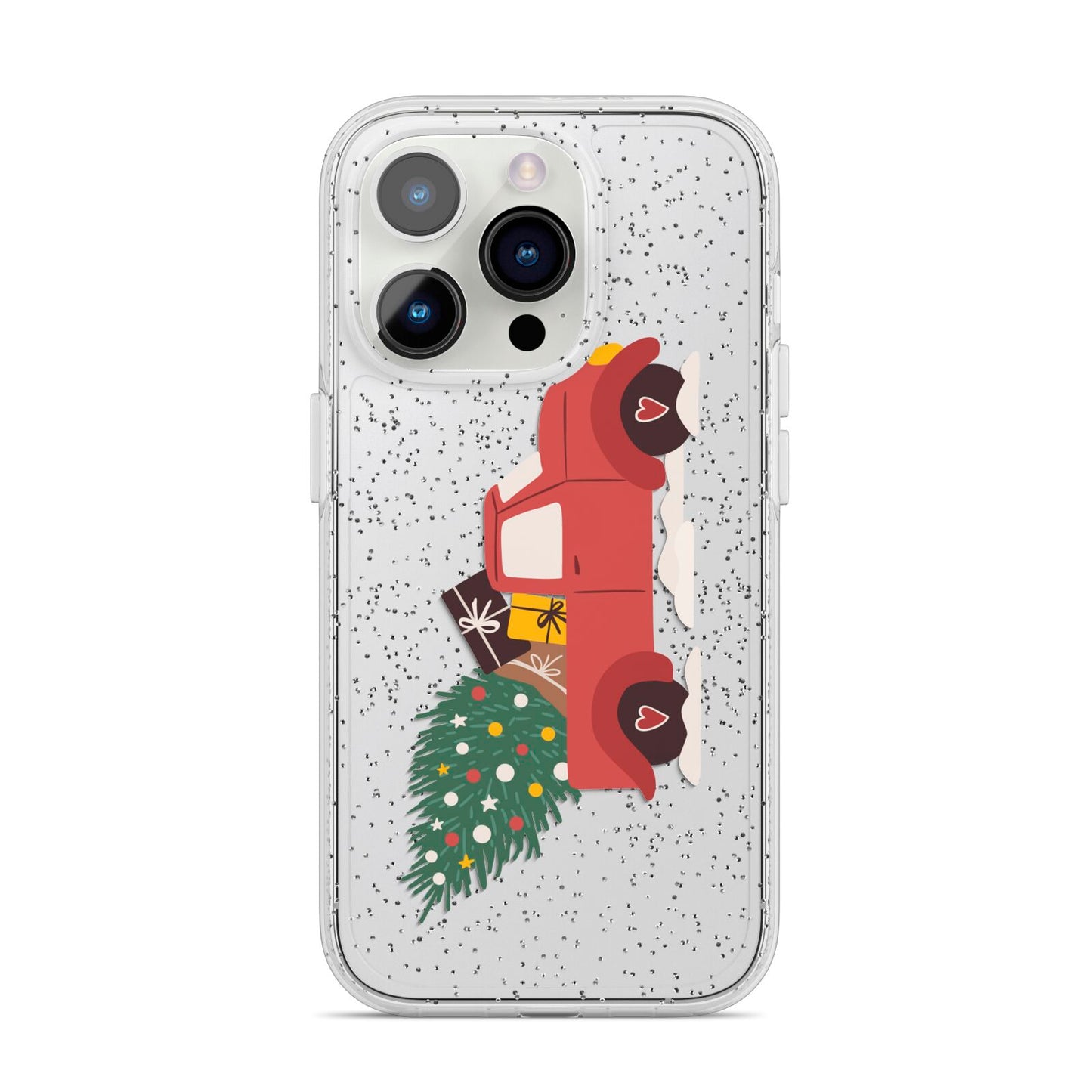 Christmas Car iPhone 14 Pro Glitter Tough Case Silver