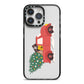 Christmas Car iPhone 14 Pro Max Black Impact Case on Silver phone