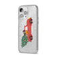 Christmas Car iPhone 14 Pro Max Glitter Tough Case Silver Angled Image