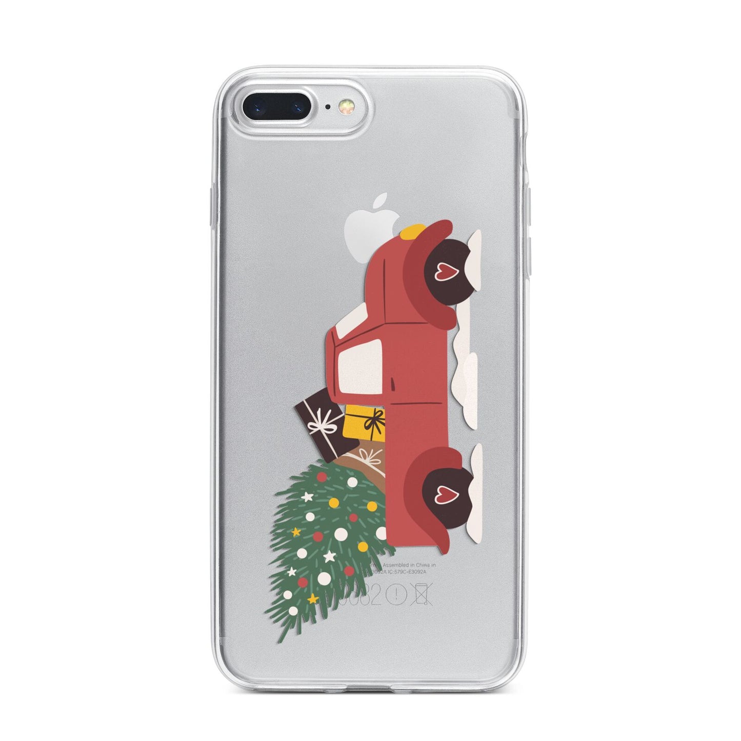Christmas Car iPhone 7 Plus Bumper Case on Silver iPhone