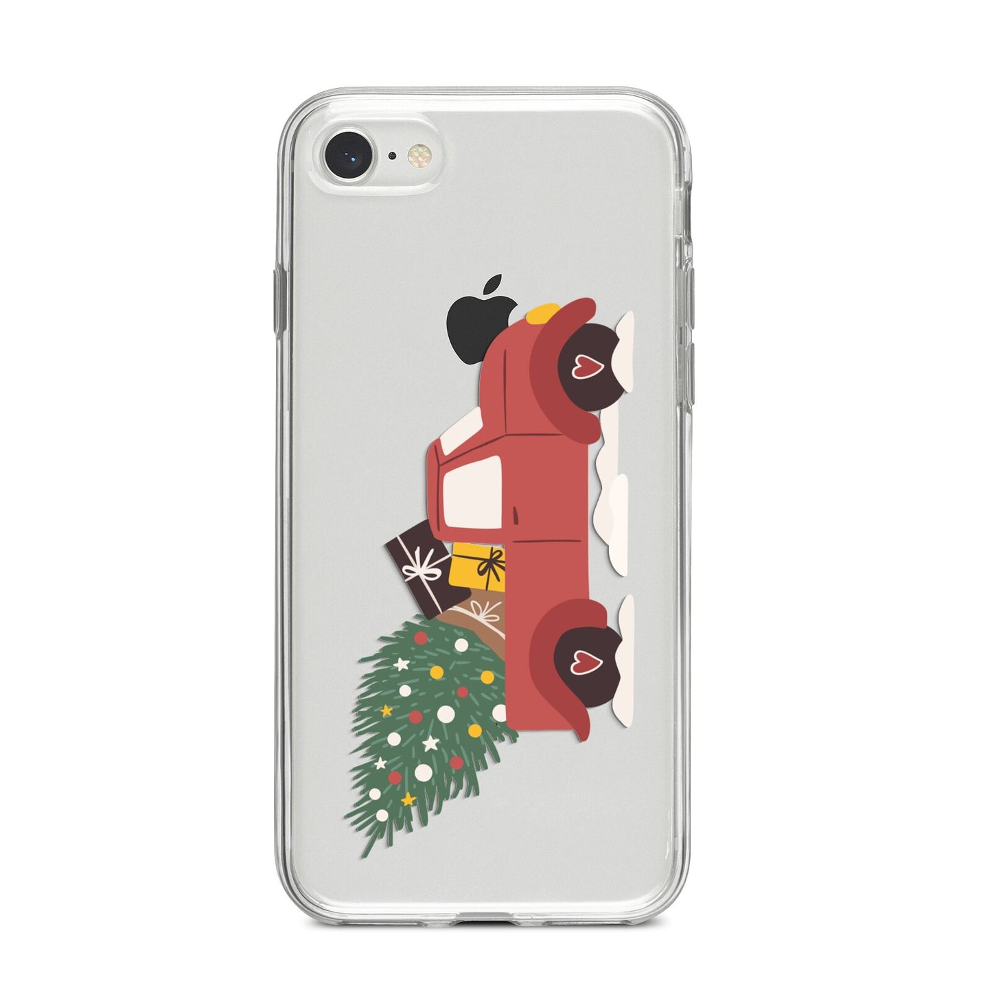 Christmas Car iPhone 8 Bumper Case on Silver iPhone