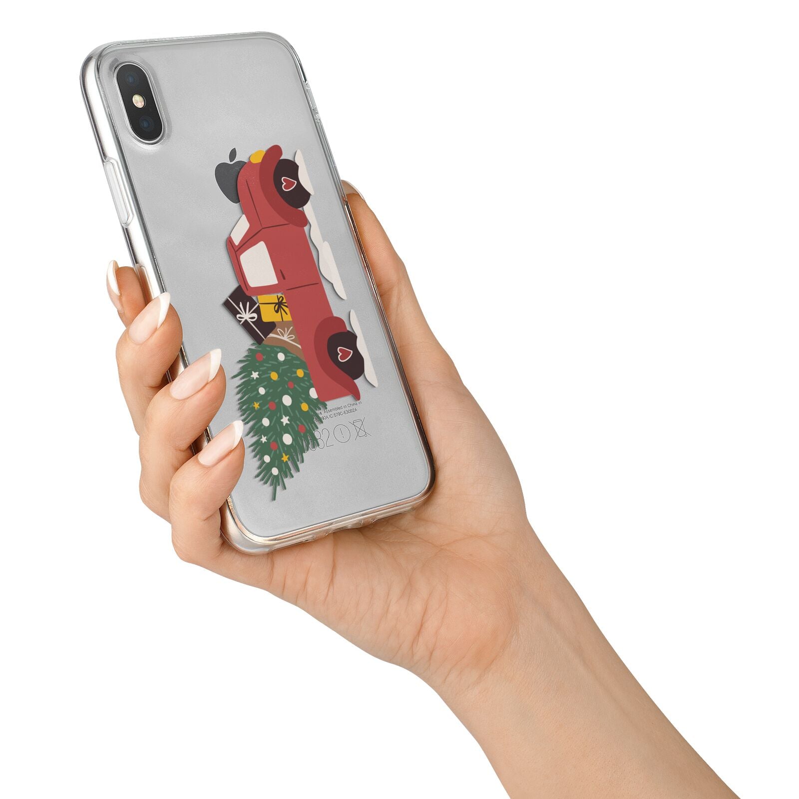 Christmas Car iPhone X Bumper Case on Silver iPhone Alternative Image 2