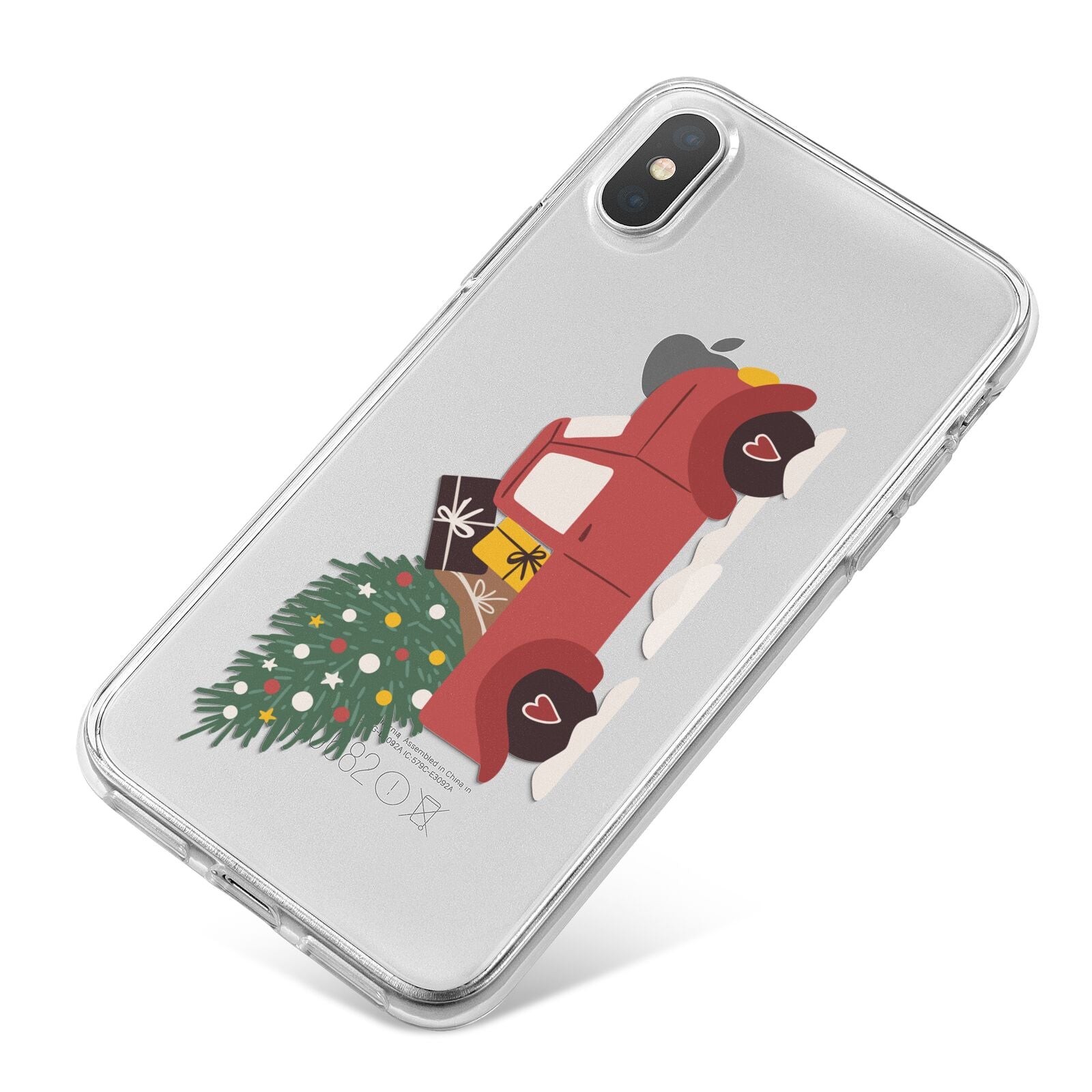 Christmas Car iPhone X Bumper Case on Silver iPhone