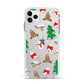 Christmas Clear Apple iPhone 11 Pro Max in Silver with White Impact Case