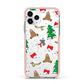 Christmas Clear Apple iPhone 11 Pro in Silver with Pink Impact Case