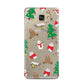 Christmas Clear Samsung Galaxy A5 2016 Case on gold phone