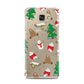 Christmas Clear Samsung Galaxy A7 2016 Case on gold phone