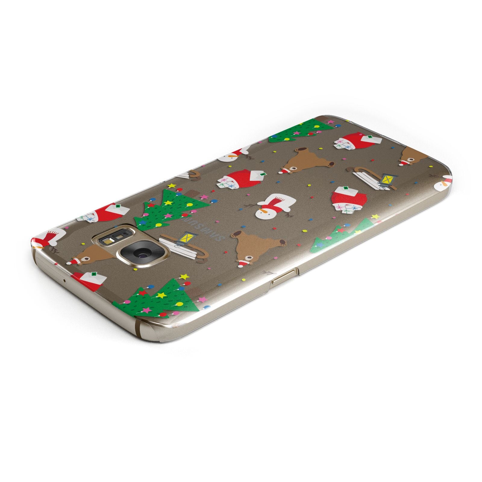 Christmas Clear Samsung Galaxy Case Top Cutout