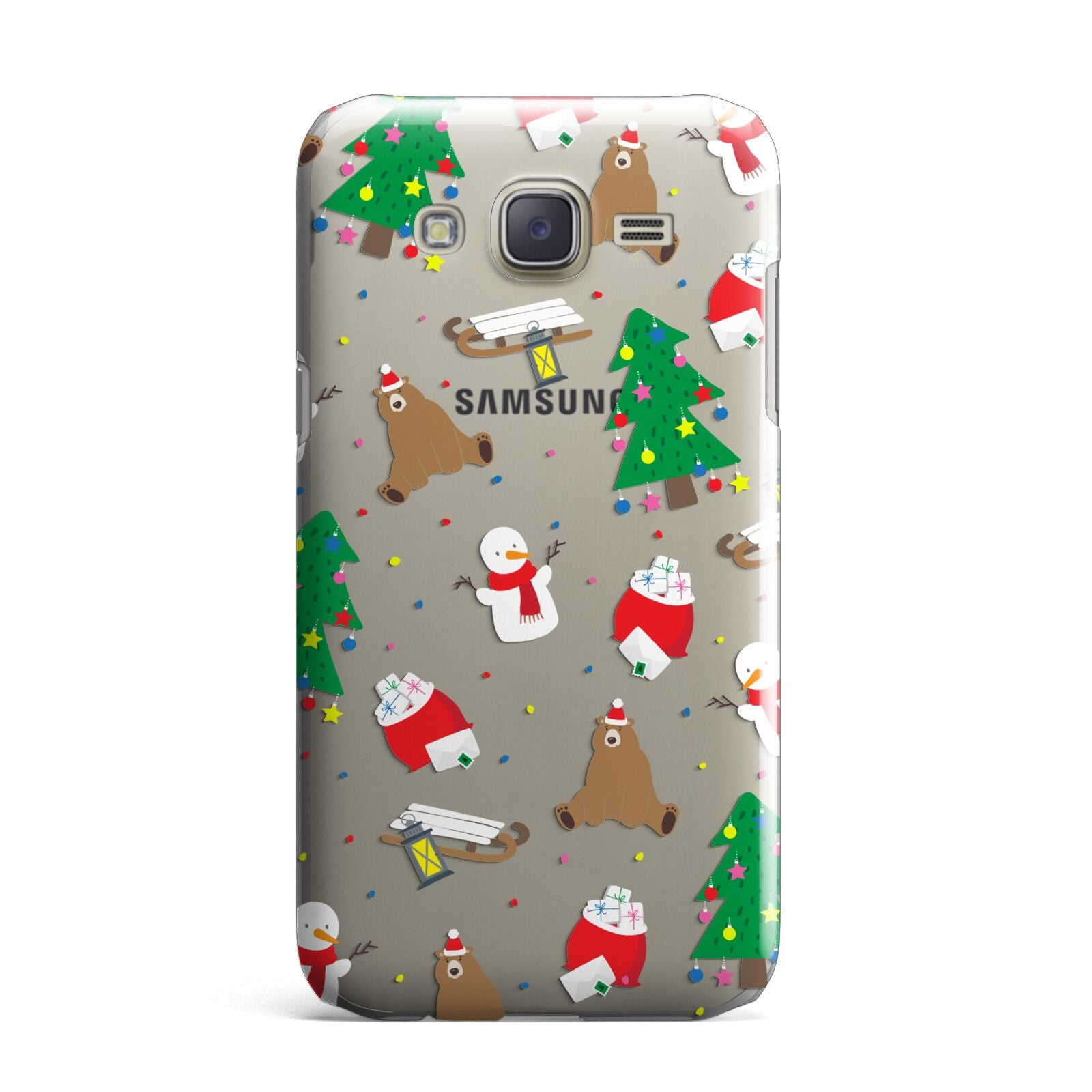Christmas Clear Samsung Galaxy J7 Case