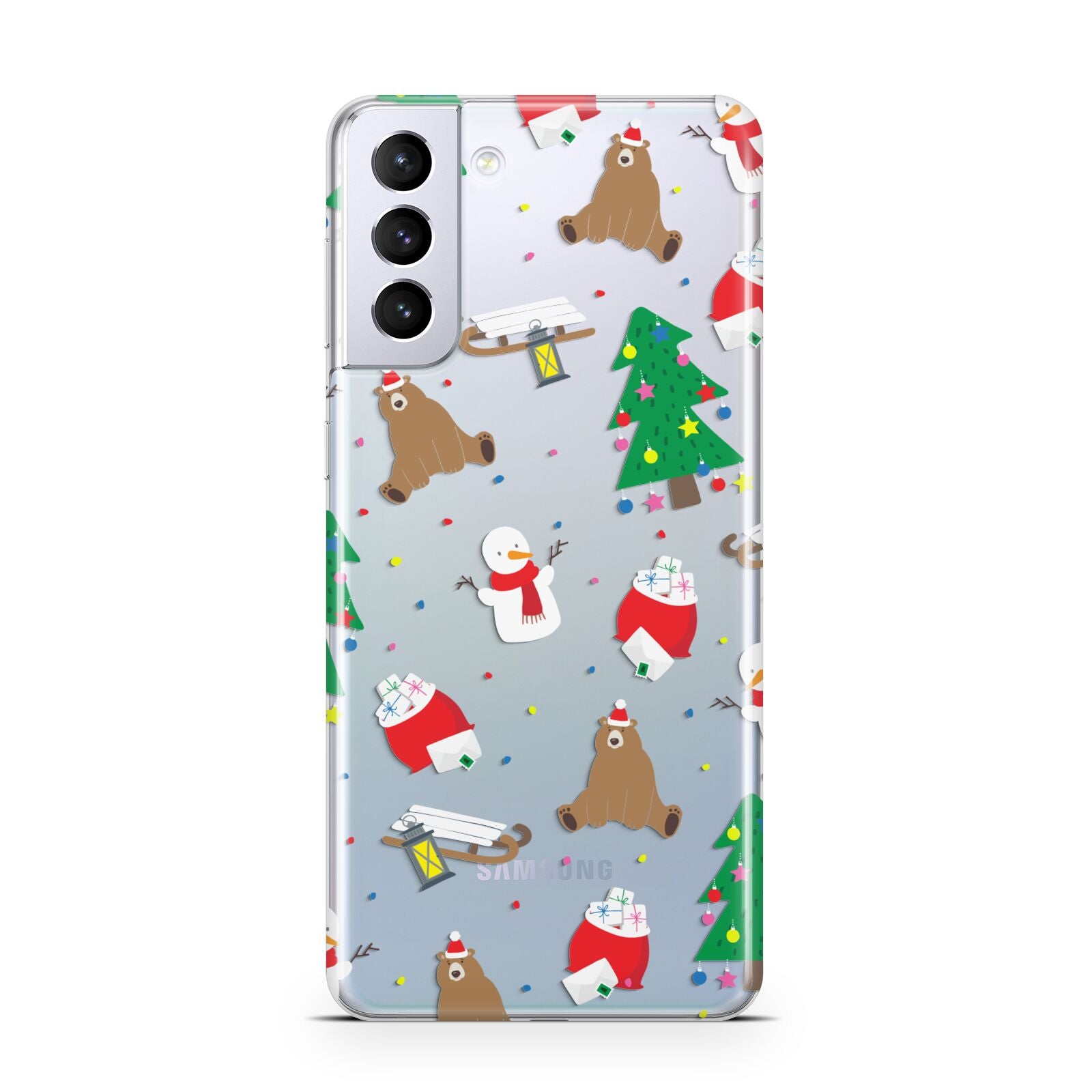 Christmas Clear Samsung S21 Plus Case