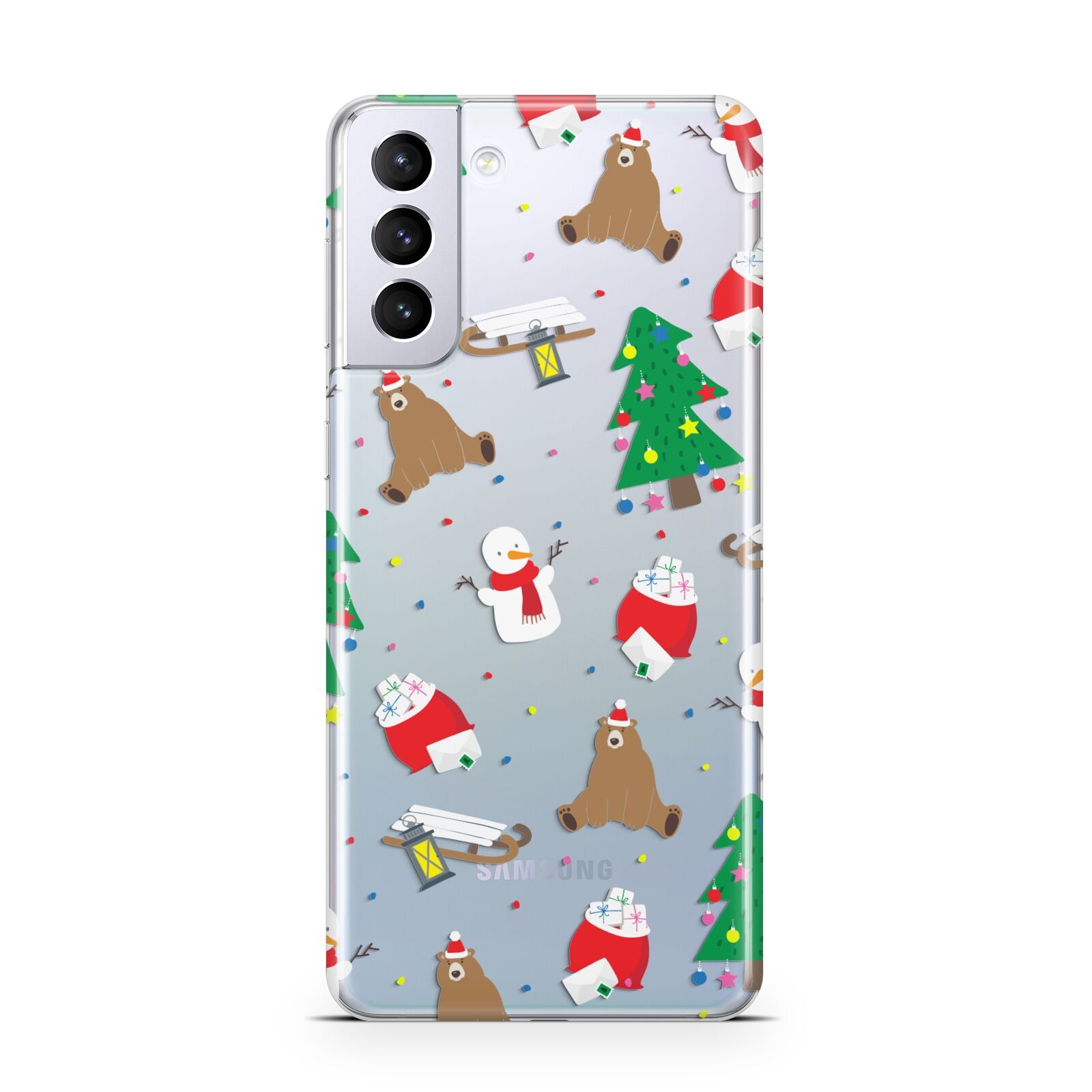 Christmas Clear Samsung S21 Plus Phone Case