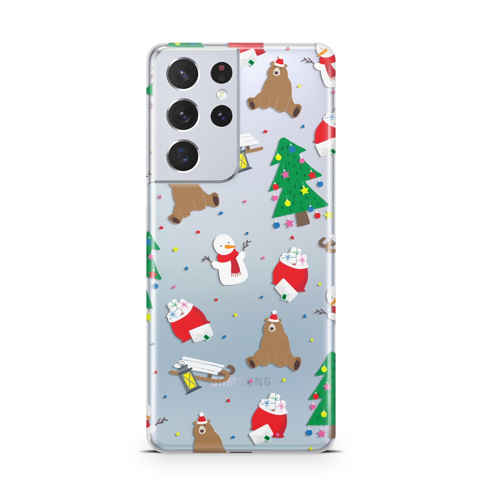 Christmas Clear Samsung S21 Ultra Case