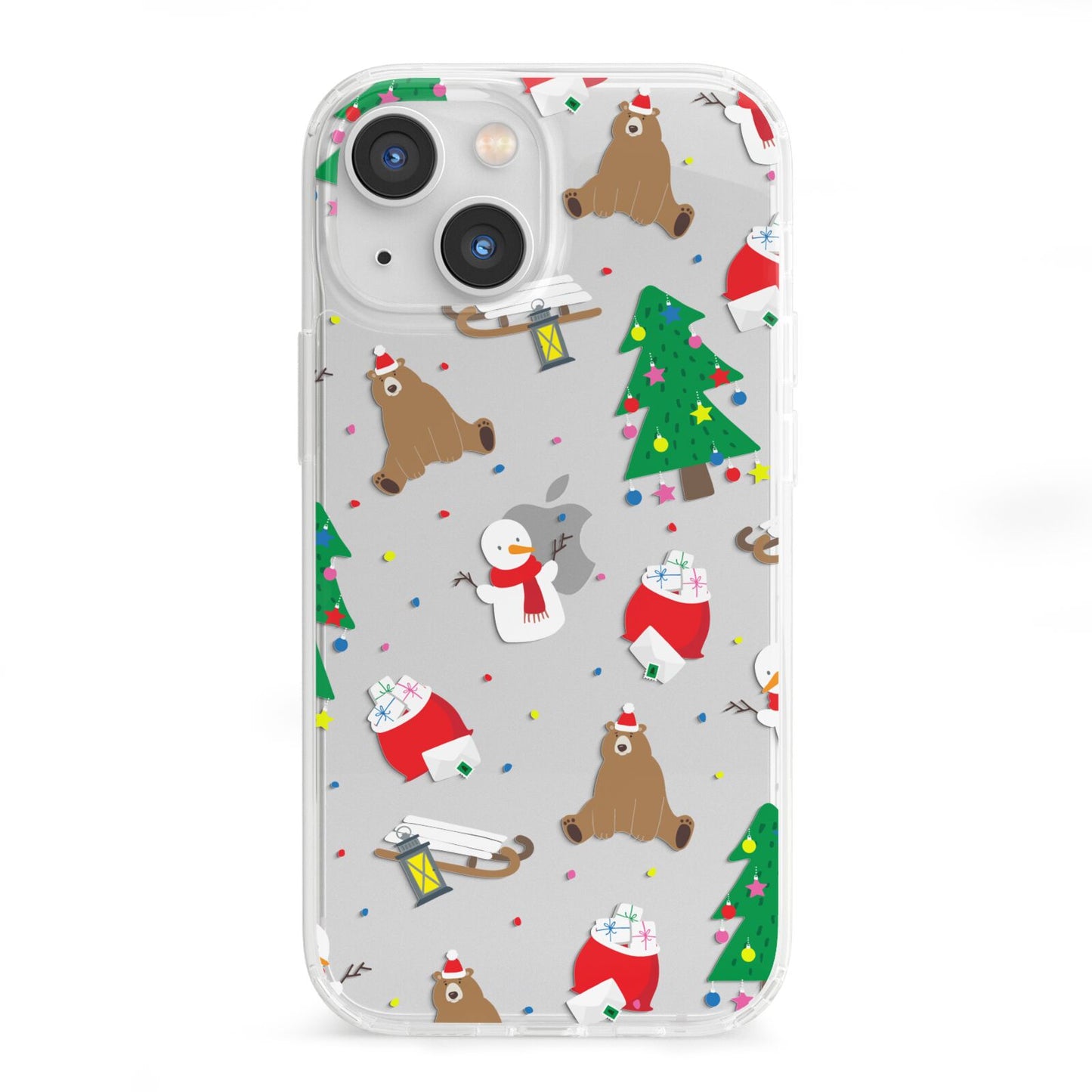 Christmas Clear iPhone 13 Mini Clear Bumper Case