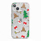 Christmas Clear iPhone 13 TPU Impact Case with White Edges