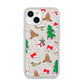 Christmas Clear iPhone 14 Glitter Tough Case Starlight